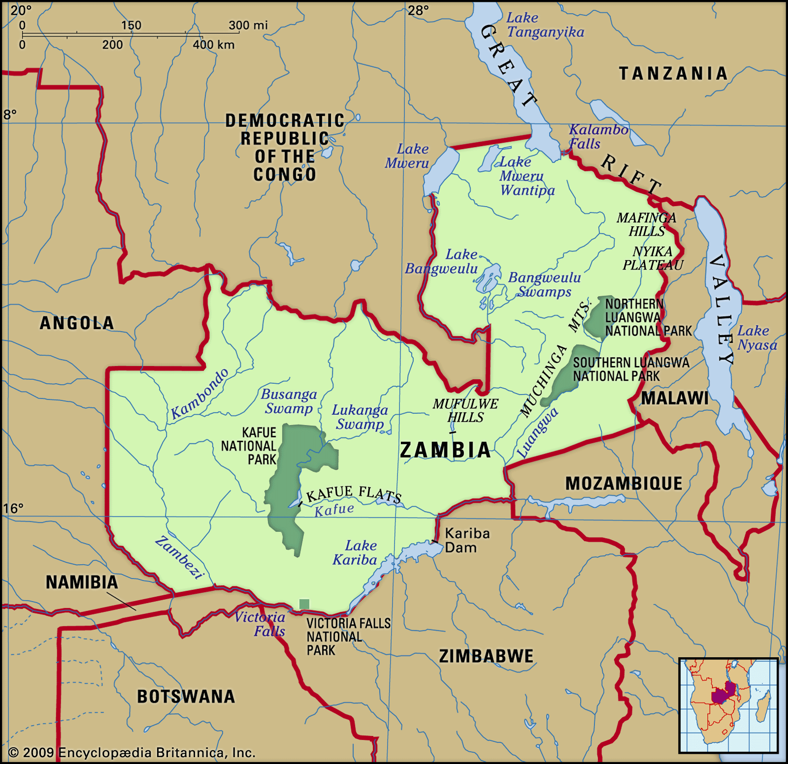 Zambia-map