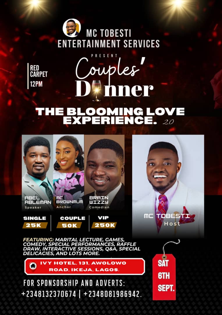 Couples Dinner with MC Tobesti